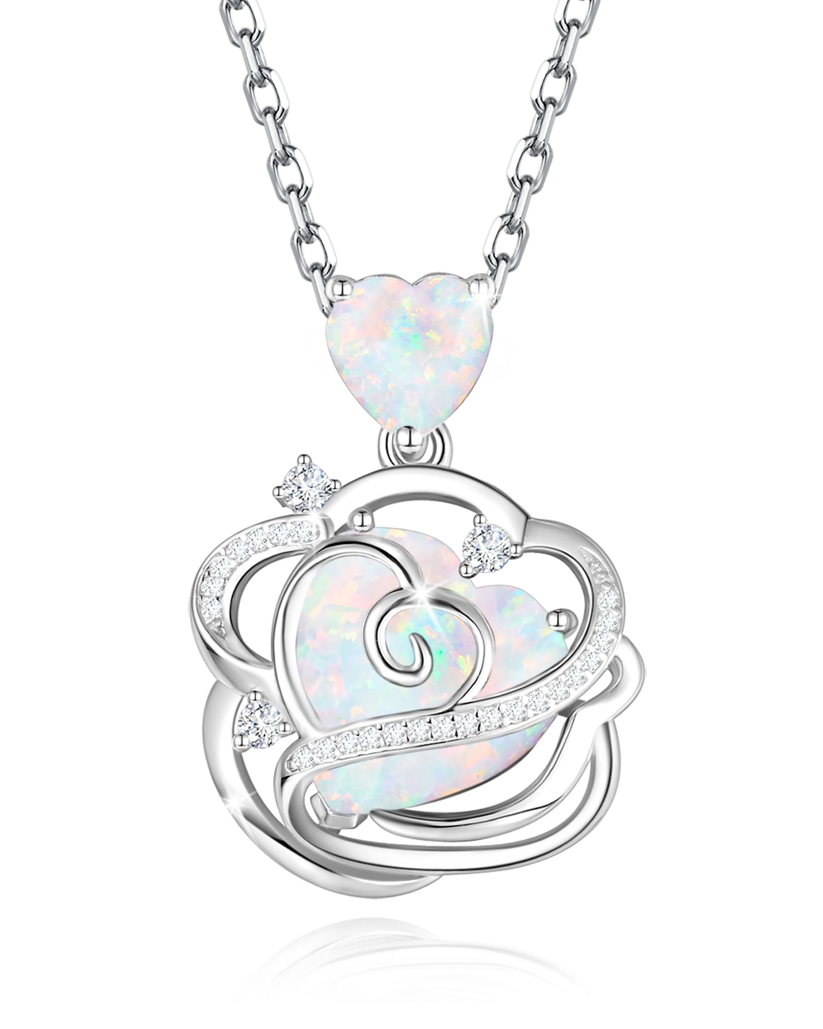FANCIME Mondstein Halskette Damen Juni Geburtsstein Kette St