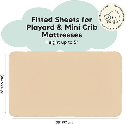 Miniatura 2 de KeaBabies Paquete de 2 sábanas para cuna pequeña y sábanas bajeras para empacar y jugar, sábanas de paquete y juego, sábanas para cuna de bebé de