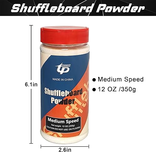 Miniatura 16 de Shuffleboard - Juego de polvo de tejo de cera de arena de alta velocidad media/media, juego de arena de tejo con mini cepillo