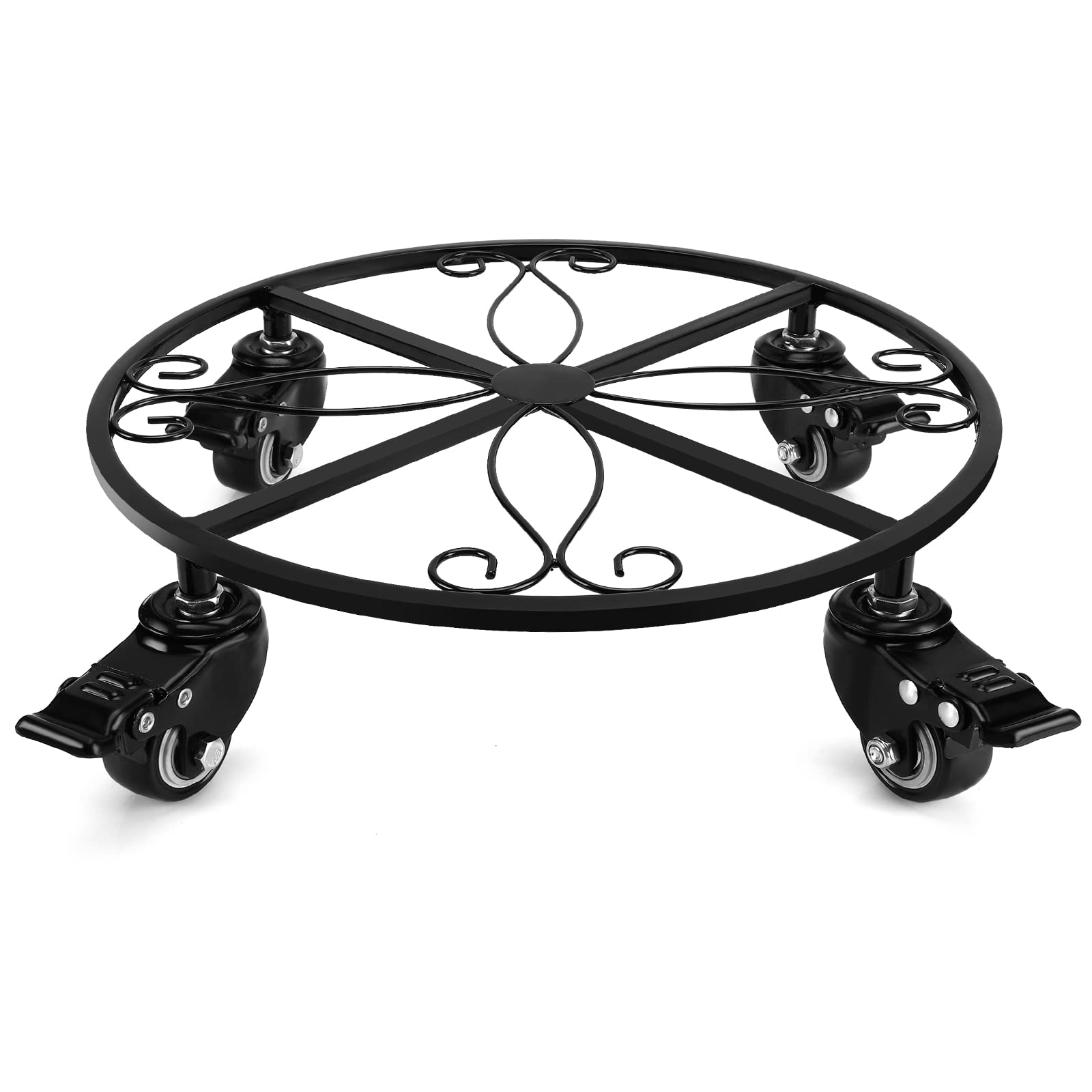 Buy Desiubmn Plant Caddy with Wheels, 12" Metal Round Planter Caddies Plant Rollers Heavy Duty