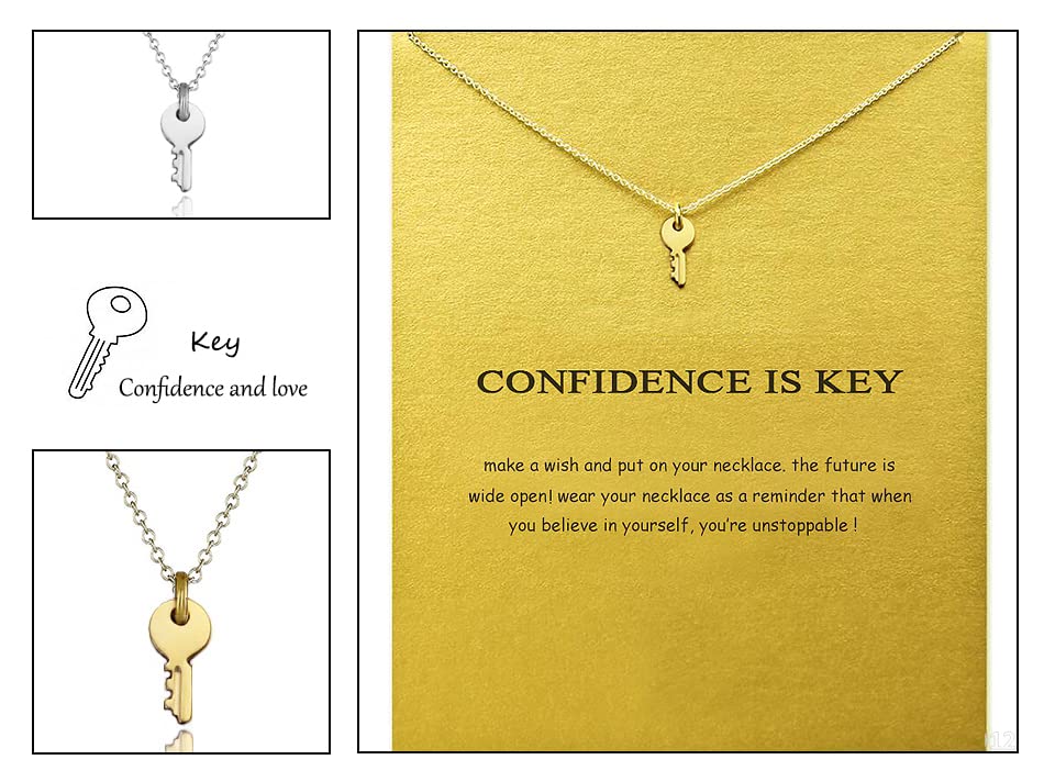 LANG XUAN Friendship Anchor Compass Necklace Good Luck Elephant Pendant Chain Necklace with Message Card Gift Card3