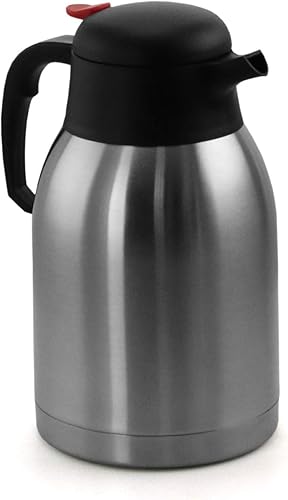 MegaChef Jarra térmica de bebidas de acero inoxidable de 2 litros para café y té