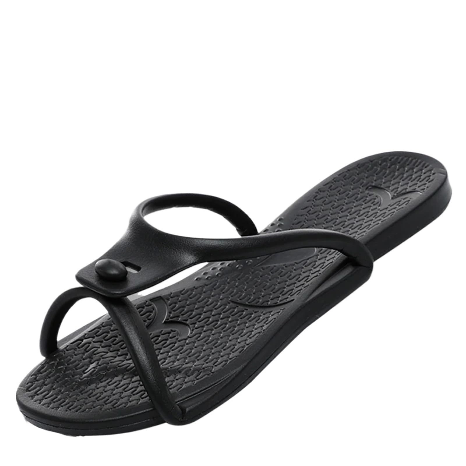 Ciabatte Donna Estive 2 paia di pantofole da viaggio pieghevoli da donna, portatili, da uomo, leggere, for la casa, for l'hotel, for il salone, for gli ospiti, for il bagno, for la spiaggia(Black,37-3