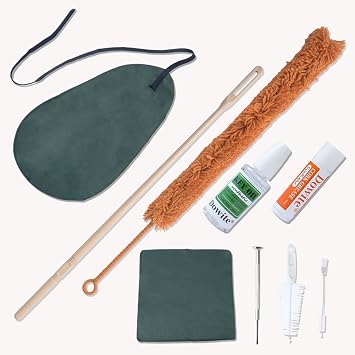 Flute Cleaning Kit 9-in-1 with Key Oil and Microfiber Swab, Professional Woodwind Care Set for Flute and Piccolo Maintenance, Includes Cleaning Rod, Mouthpiece Brush and Screwdriver, 6.4oz