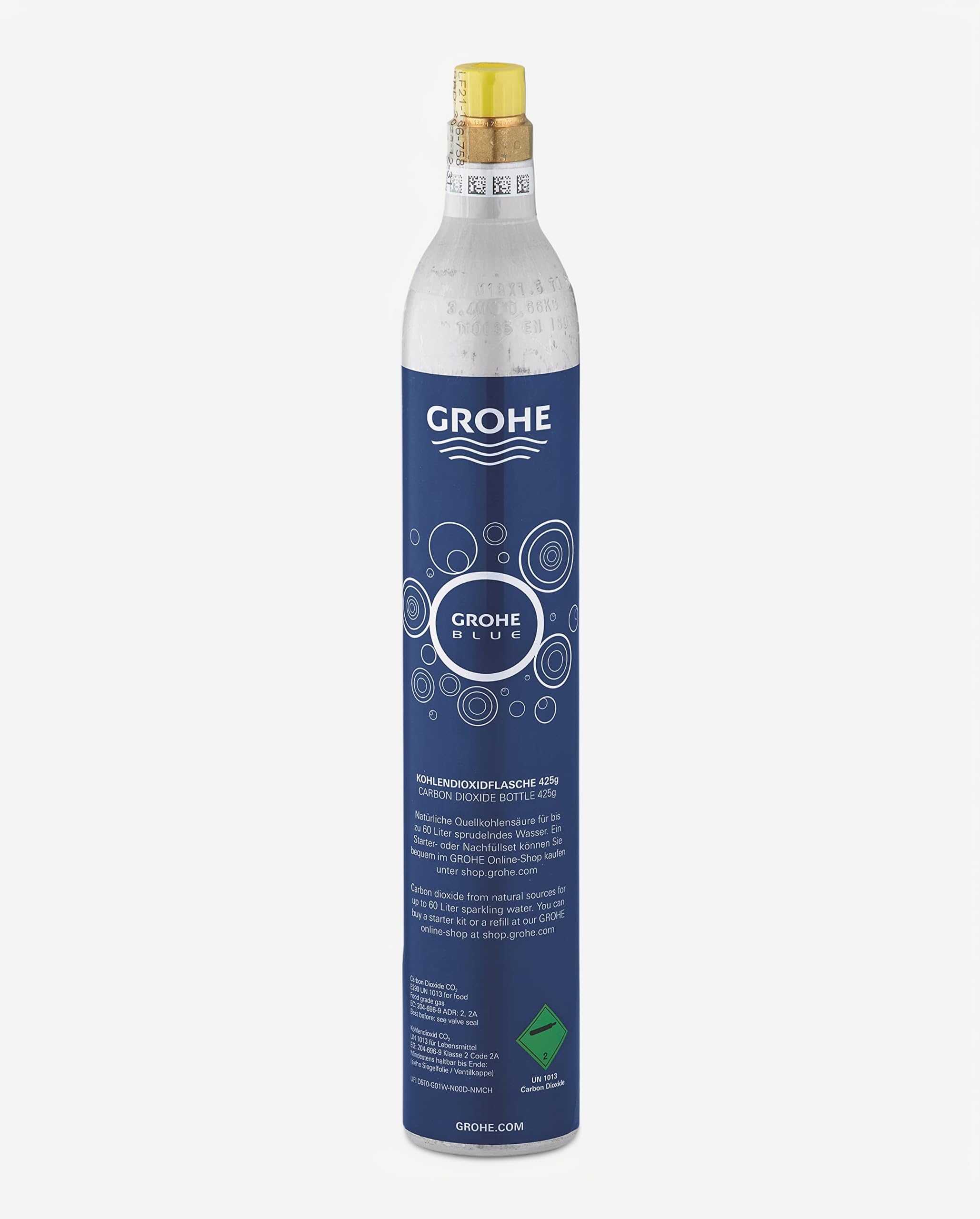 GROHE Blue, 1x 425g CO2 Flasche, bis zu 60l Sprudelwasser, lebensmittelecht Küche, Haushalt & Wohnen