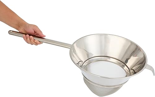 Miniatura 11 de Restaurantware Chinois - Colador de acero inoxidable de 11.8 pulgadas con malla extrafina para salsas, caldos, sopas, caldos, tamizado, herramientas