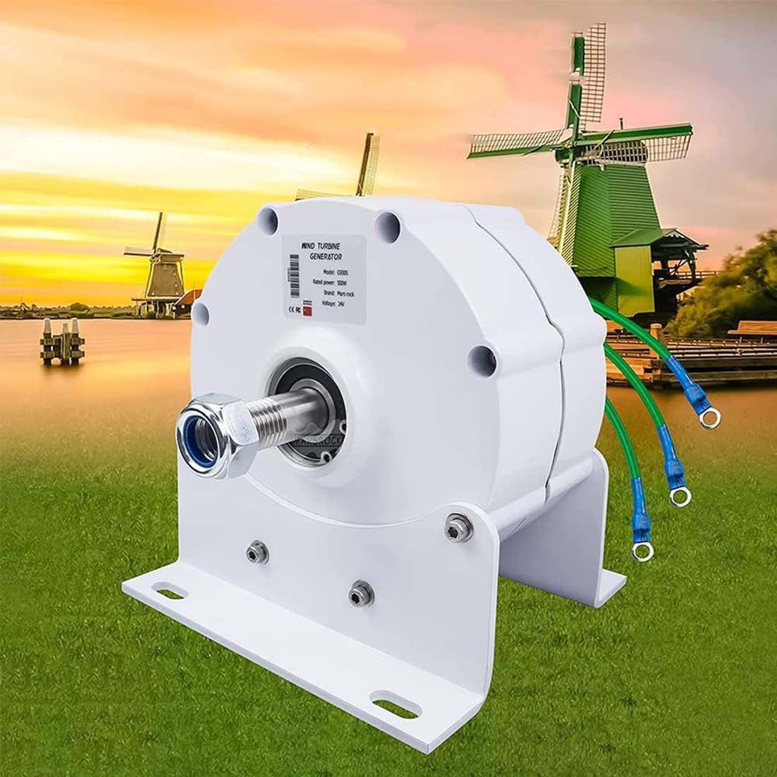 Alternatore a magnete permanente trifase, generatore di motore elettrico CA ad alta potenza per progetti fai da te con turbina eolica, opzioni di tensione 12 V/24 V/48 V