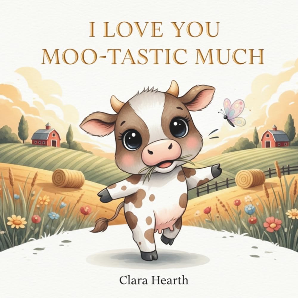 I Love You Moo-tastic Much: A Heartwarming Farm Bedtime Picture Book for Toddlers Ages 2-6 Featuring Playful Animal Puns and a Hidden Sparkle Butterfly: 4 (Punny Much Love)