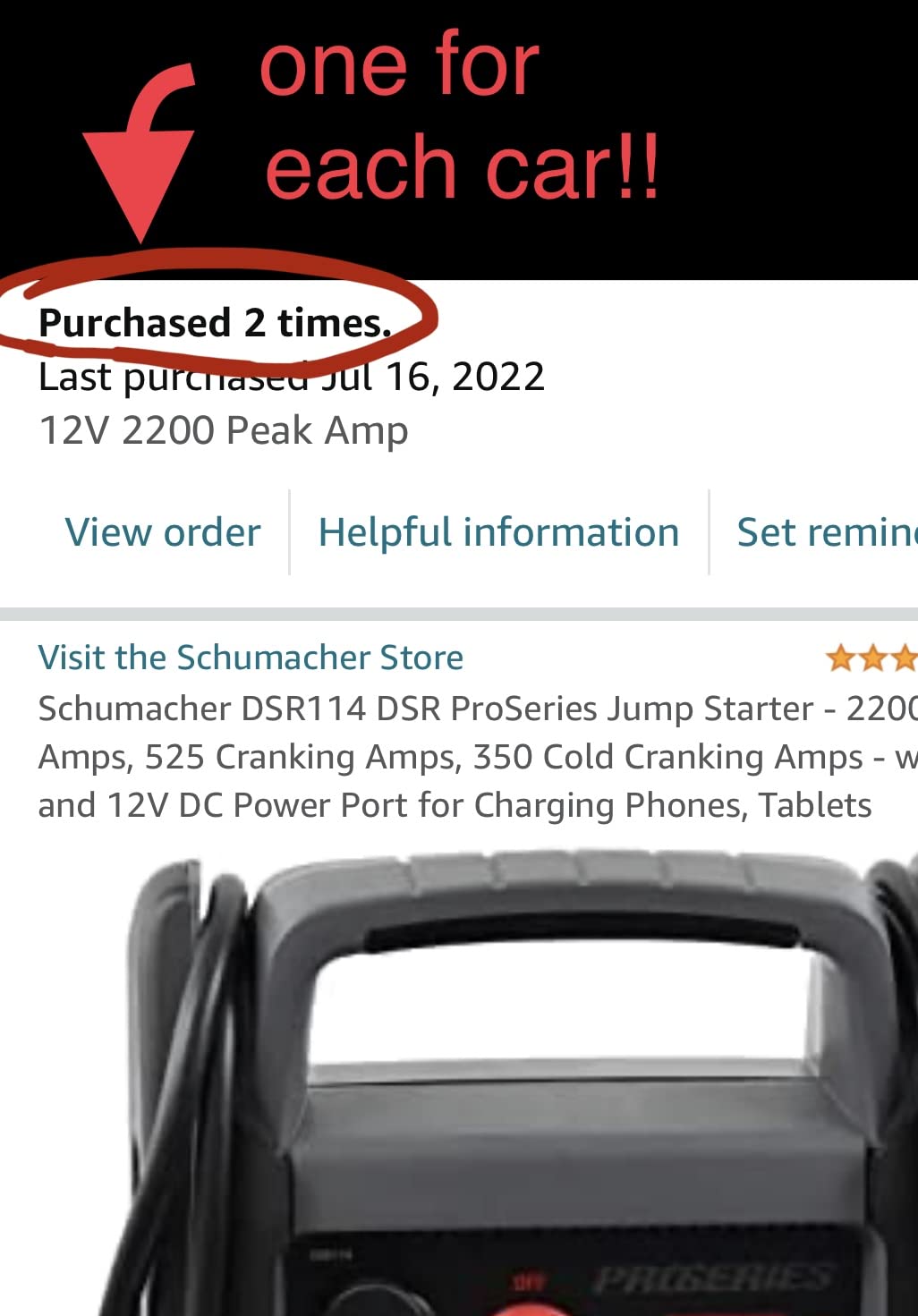 11/mo Finance Schumacher DSR115 DSR ProSeries Rechargeable Pro Jump
