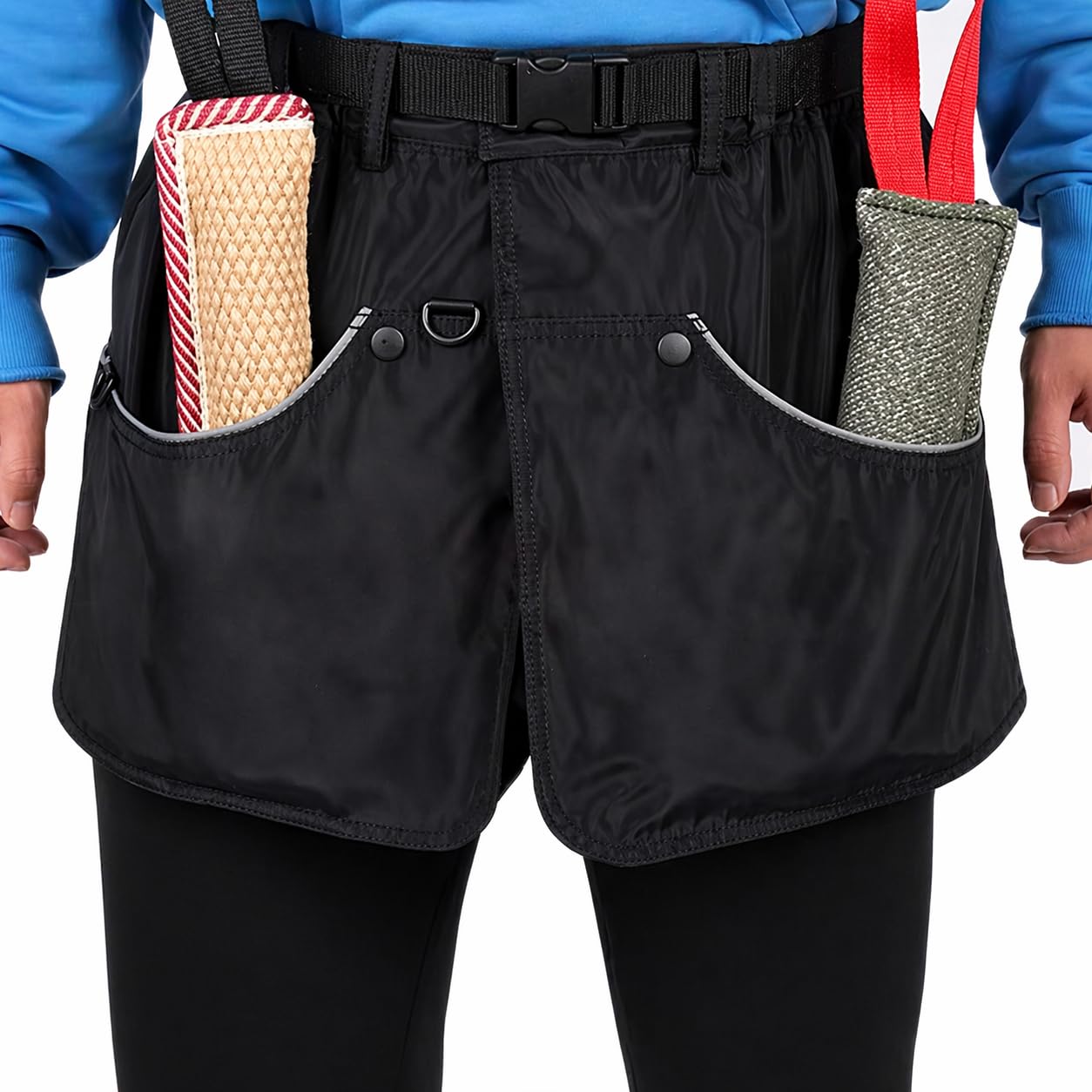Gilet de dressage pour chien pour homme et femme avec poches grandes et profondes, poche à friandises pour animal domestique, tablier fonctionnel pour tenir des jouets de chien, des tétines