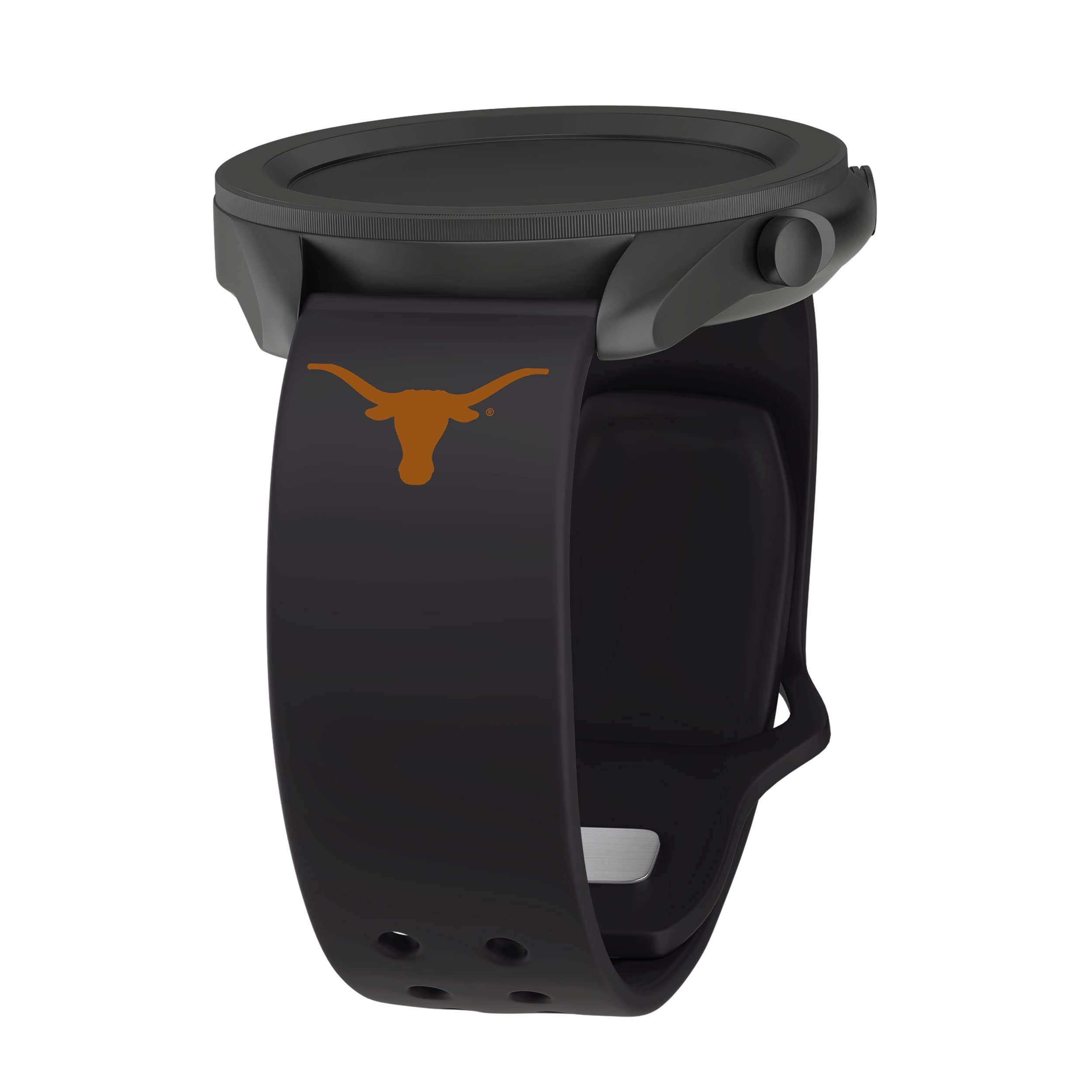 Affinity Bands Texas Longhorns Silicone Sport Watch Band Compatible with Samsung, Garmin, Fossil, and More (20mm Black)