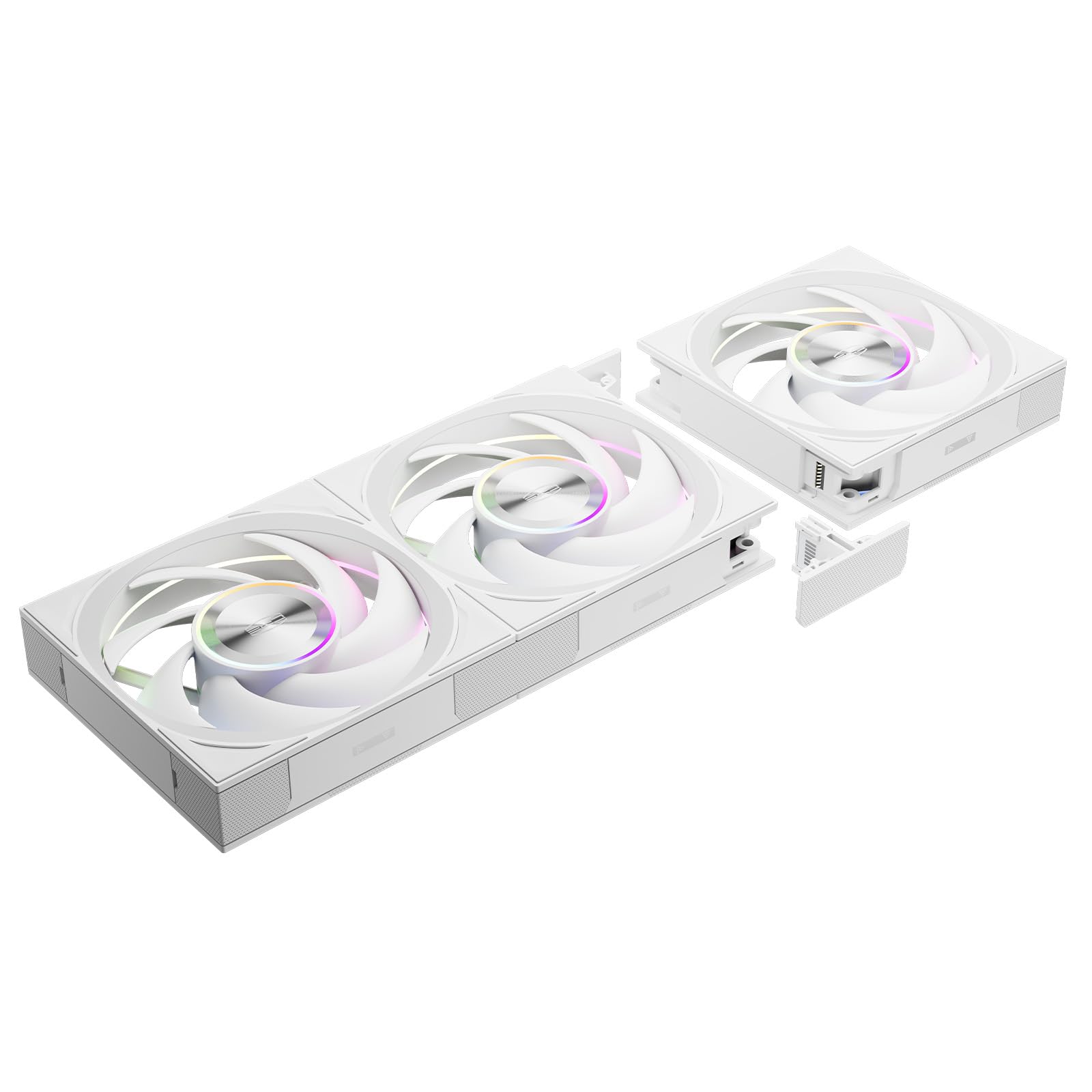 PCCOOLER F7 X120 ARGB - Ventole PWM da 120 mm, confezione da 3 (bianco)