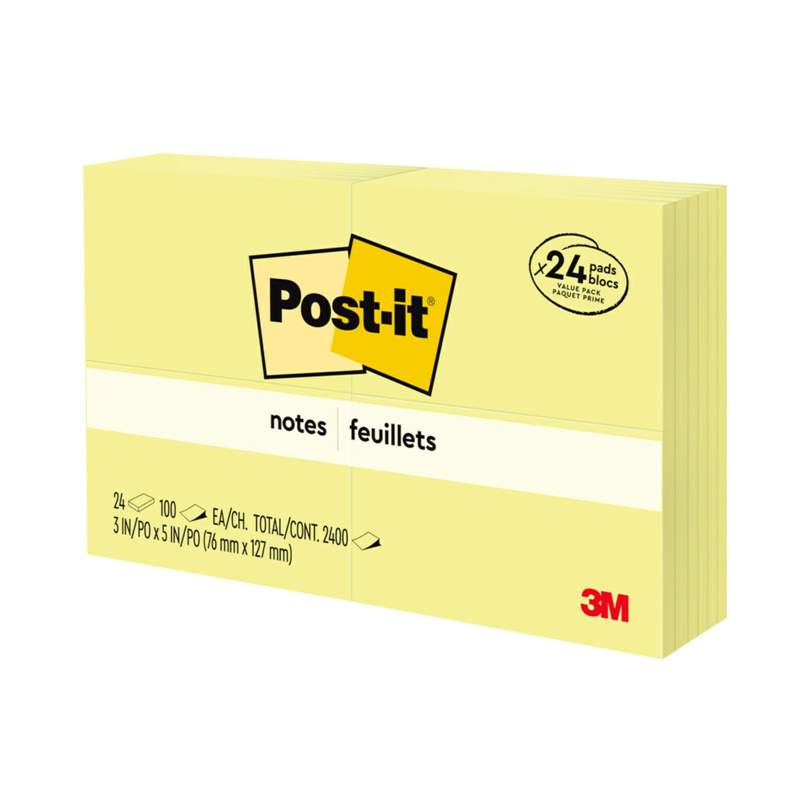 Post-it Notes Value Pack, America?s #1 Ulubiona karteczka samoprzylepna, 8 x 13 cm, kanarkowy ty, 24 podk adki/opakowanie