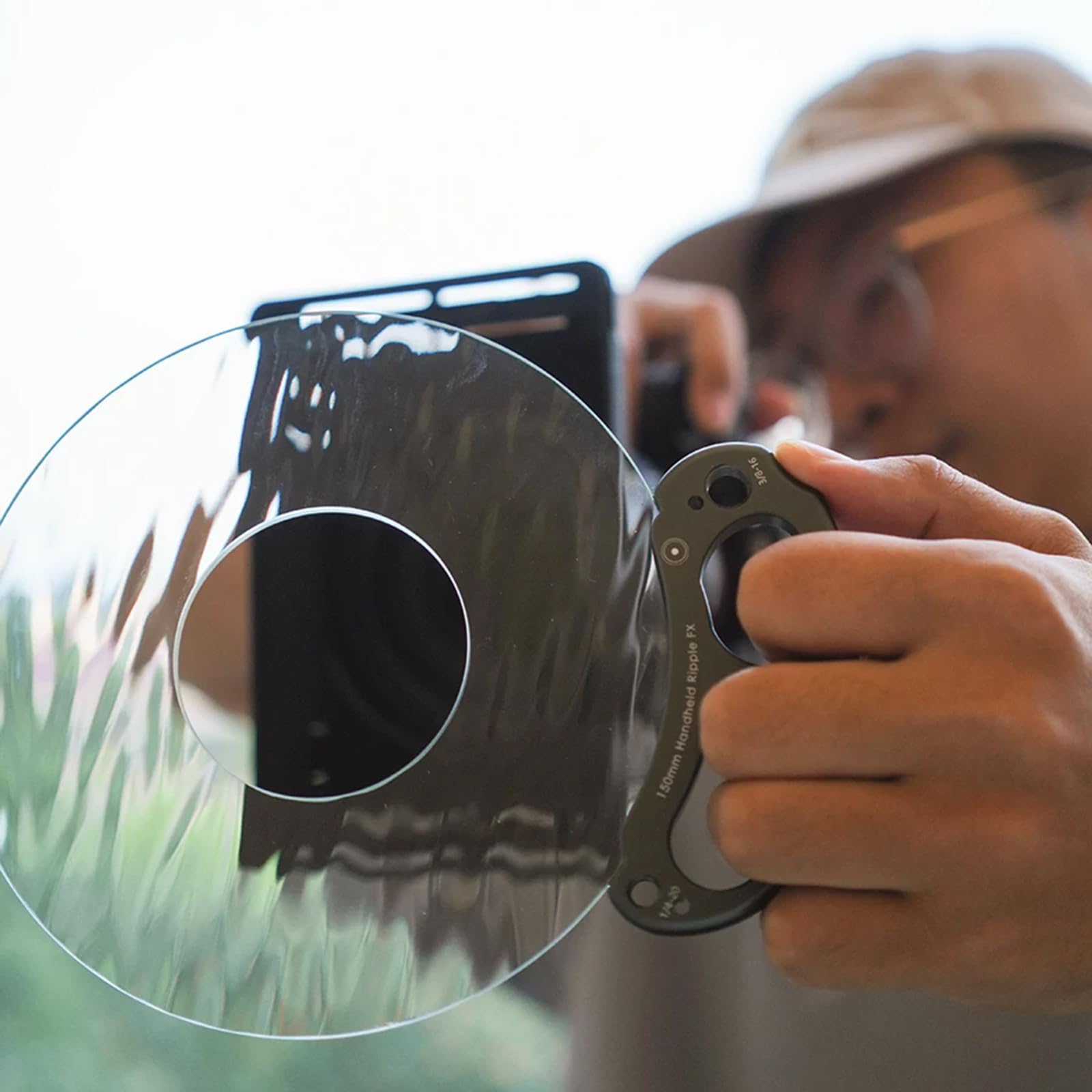 Filtro De Efectos Especiales De Mano De 150 Mm, Prisma De Vidrio Óptico Ondulado Hueco, Con Interfaces Roscadas De 1/4 Y 3/8, Incluye Barra De Extensión Antideslizante, Para Bokeh En Primer Plano