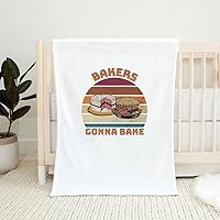 Vista 2 de Bakers Gonna Bake - Manta para bebé, diseño de pastel, manta de bebé fresca