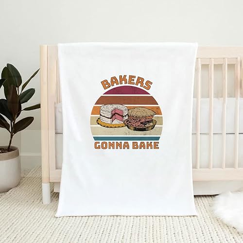 Miniatura 2 de Bakers Gonna Bake - Manta para bebé, diseño de pastel, manta de bebé fresca