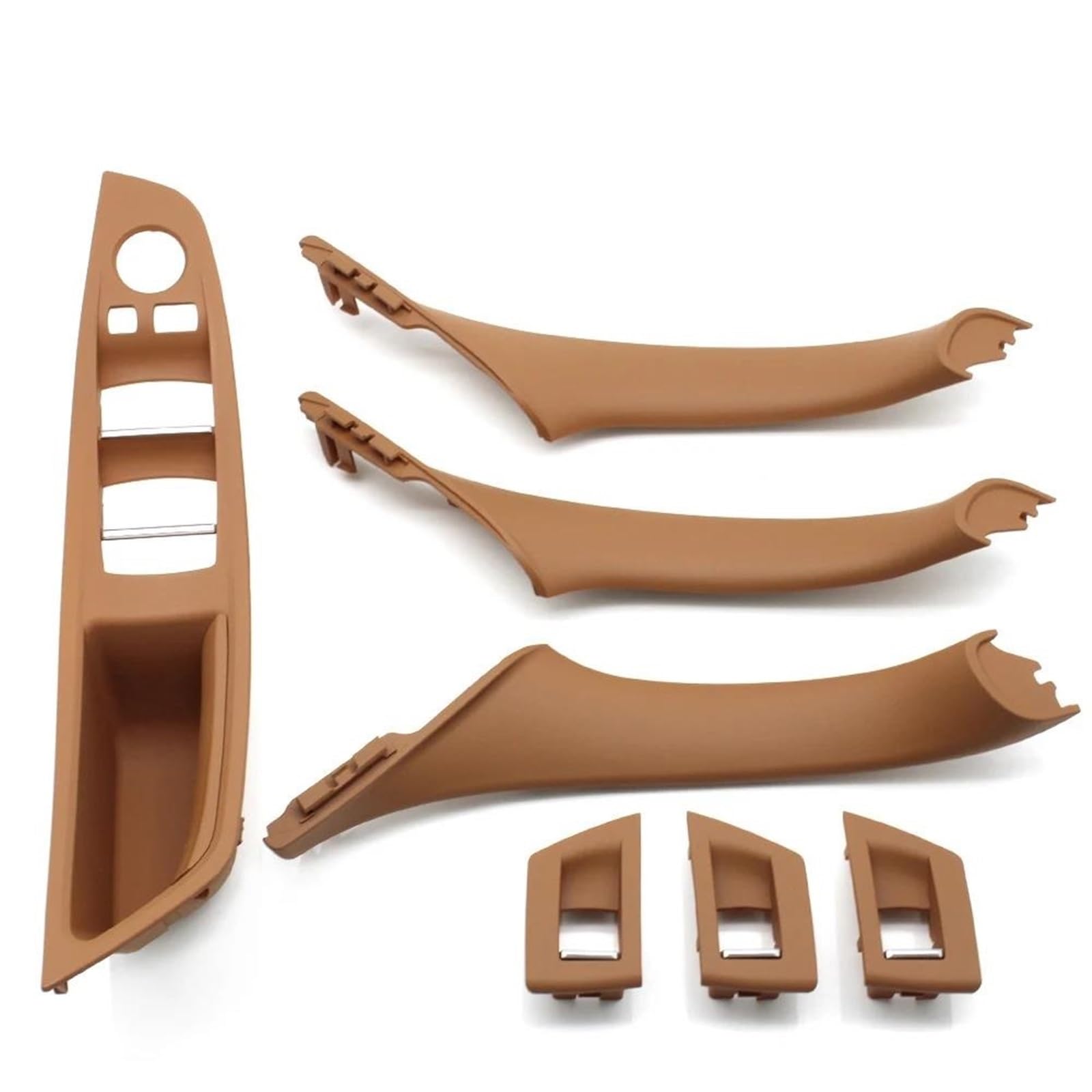 ZAPORA 7pcs LHD Interior Armrest Door Handle Panel Inside Trim Cover for BMW 5 Series F10 F11 F18 520i 523i 525i 528i 535i Handle Cover(Style 5)