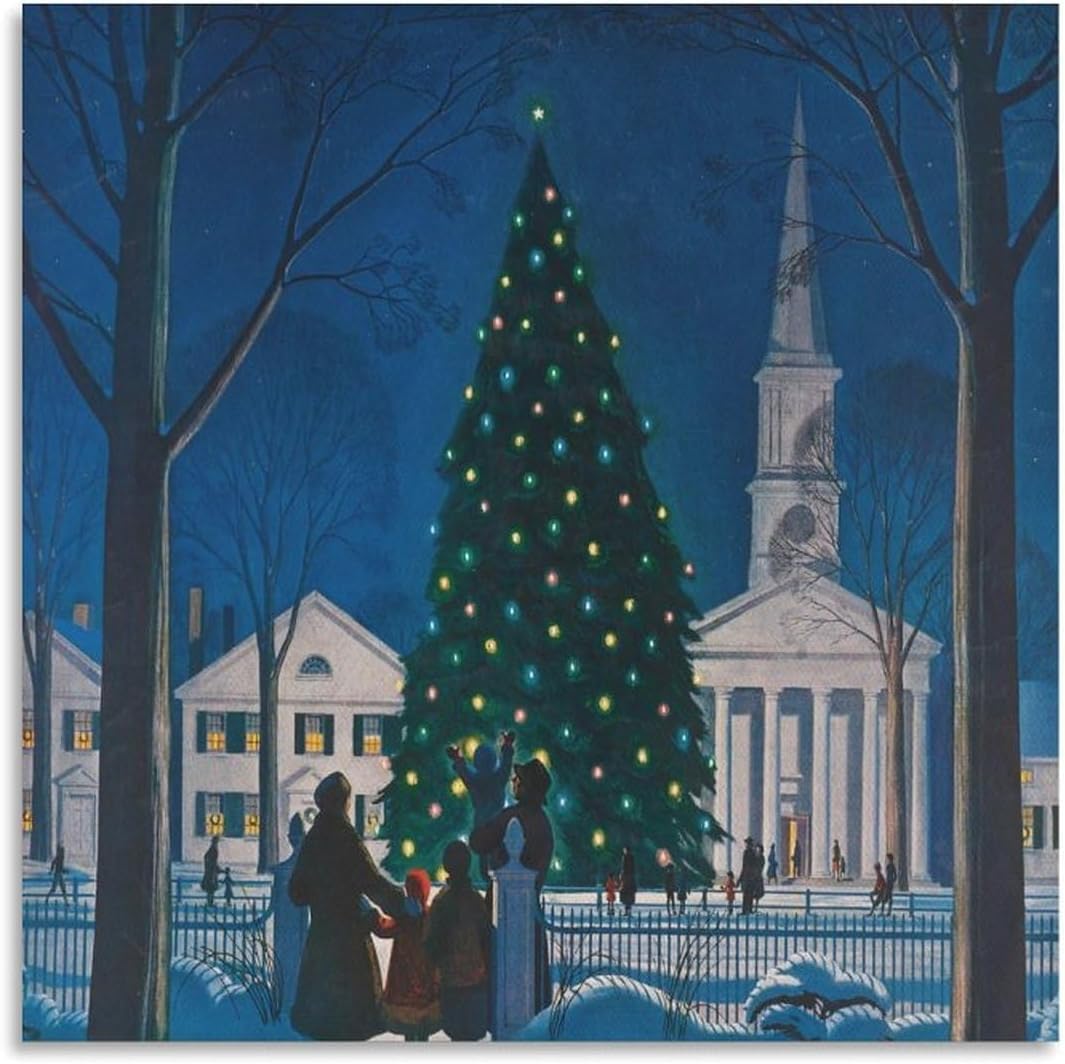 Orjdjz Wxkbl Bright Star by Rockwell Kent Canvas Poster Vintage Wall Art Painting Rockwell Kent Prints for Living Room Home Picture Decor 40x40cmx1 Frameless