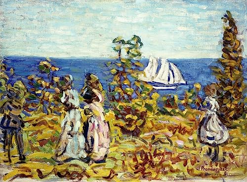 Peinture sur toile Maurice Brazil Prendergast voir le voilier affiche art mural 60x90