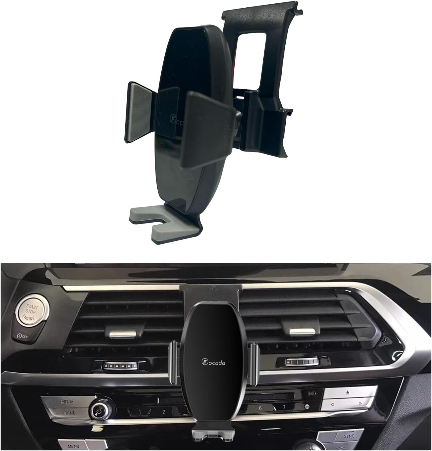 Car Phone Mount for BMW X3 G01 2018–2021 / X4 G02 2018–2021, Vehicle-Specific Phone Holder, Stable Clip-On Design, Hands-Free 360° Rotating Cell Phone Mount, BMW X3 X4 Accessories