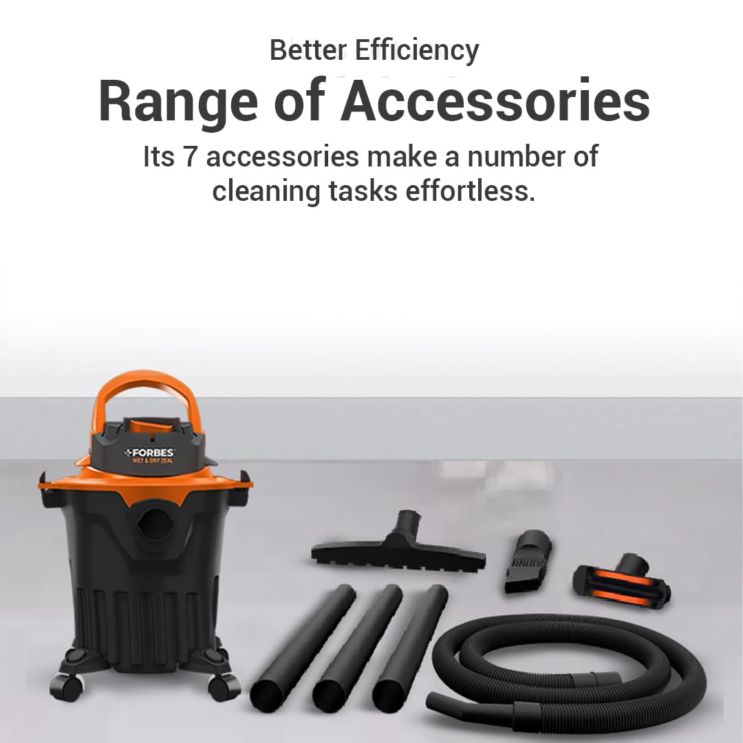Forbes Wet & Dry Zeal Vacuum Cleaner – 7L Capacity, Compact Size, Blower Function, Sofa & House Cleaning Machine, Powerful Suction for Car & Multi-Surface Use 2