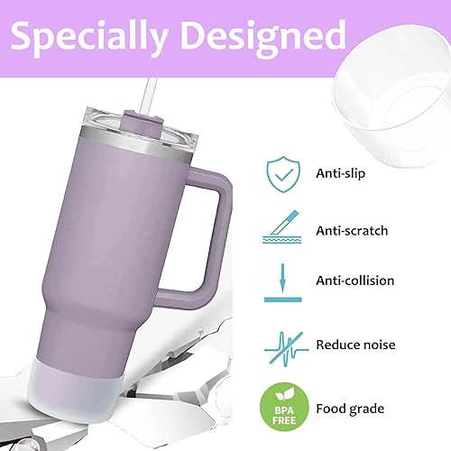 Miniatura 2 de 2 fundas para botas Stanley Cup de 40 oz 30 onzas con asa, botas de silicona para vasos IceFlow Flip de 20 oz 30 onzas, cubierta inferior protectora