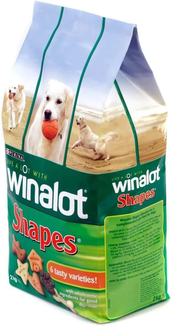 Winalot 2 x Shapes Biscuit Treats 1.8kg Bag Amazon.co.uk Pet Supplies