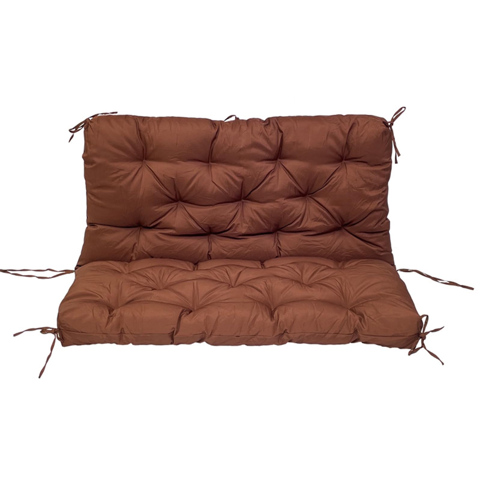 ENWIND Porch Swing Cushions, Outdoor Replacement Cushions 3 Seater with Backrest, Waterproof Bench Cushion with Ties for Patio, Porch, Garden, Backyard