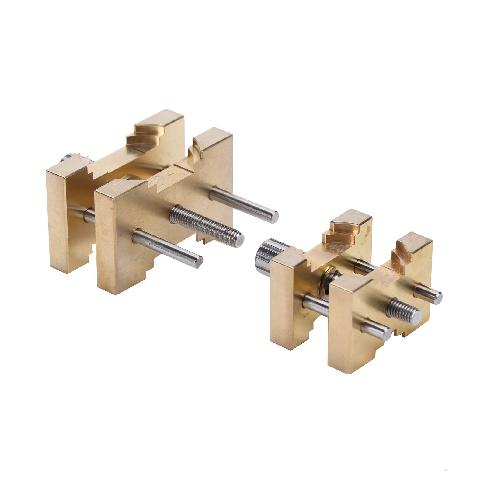 Uhrenbewegungs-Halter mit fester Basis, professionelles Kupfer-Werkzeugzubehör für die Uhrenreparatur, verstellbare doppelseitige Halterung für kleine und große Uhren, kompaktes