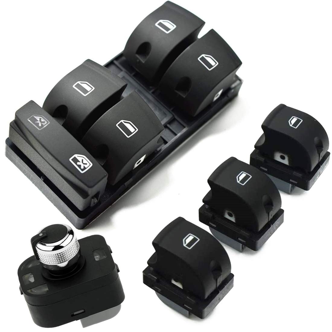 Commutateur de lève-vitre électrique pour Audi A6 C6 et Q7