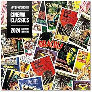 Grupo Erik Sci-Fi Cinema Classics Wall Calendar 2024 12" x 12" | 12 Month Planner | Square Wall Calendar 2024 | Family Planner Calendar 2024 | Cool Calendar | + 4 Bonus Months