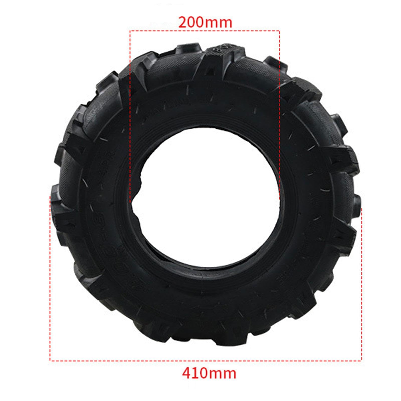 Generic Pneu de Motoculteur Agricole, Roue En Caoutchouc Plein, Roue de Rechange pour Micro-motoculteur, Accessoires pour Cultivateur, Pièce de Rechange, 400 8