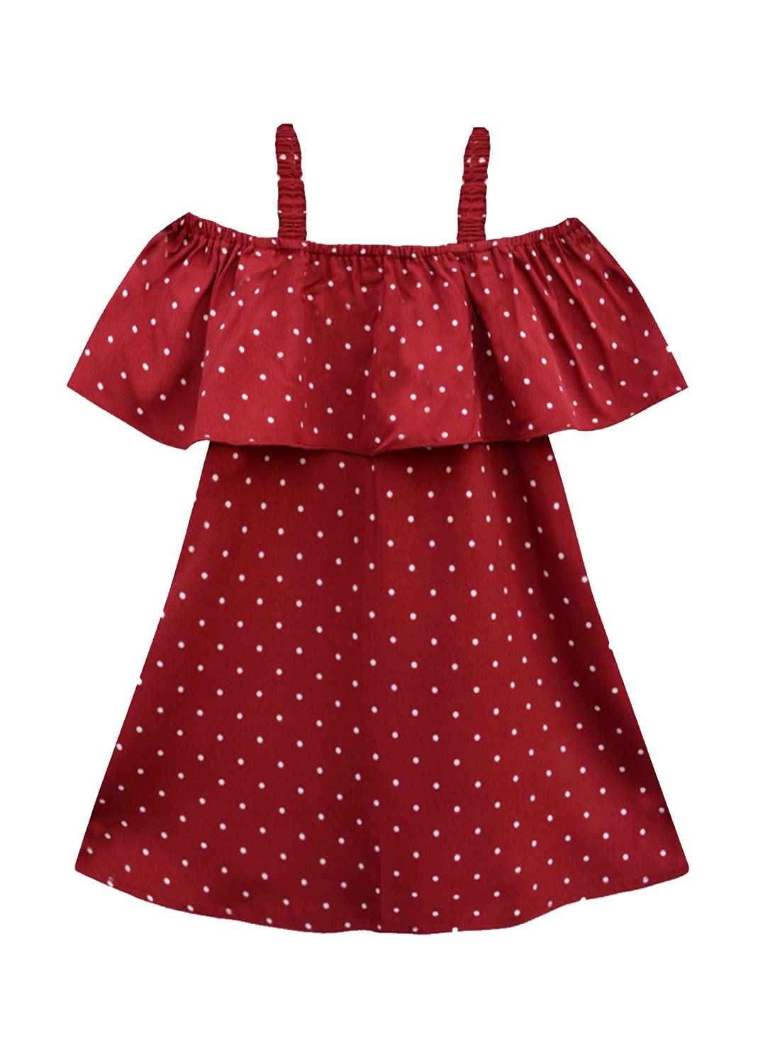 A.T.U.N. (ALL THINGS UBER NICE) Vestido casual a rayas hasta la rodilla con tirantes para niñas