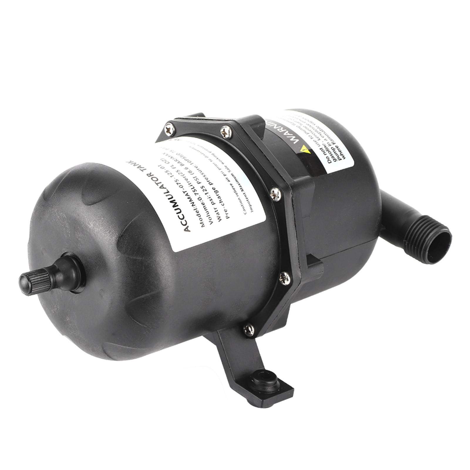 EBTOOLS pour accumulator tank Réservoir d'accumulateur pour bateaux, contrôle de débit de pompe à eau de réservoir de pression d'accumulateur 0.75 L 125PSI étanche pour bateau marin de RV