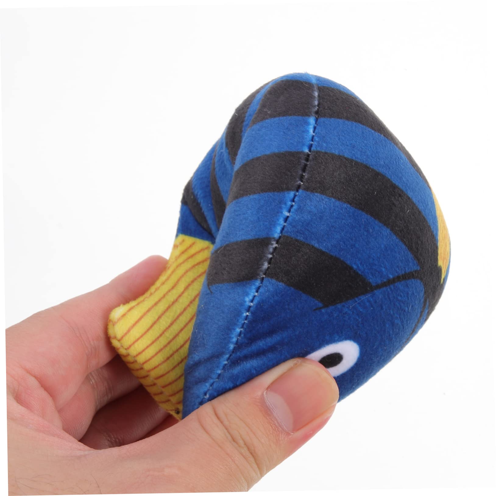 BESPORTBLE Jouet pour Chat à l'herbe à Chat Poisson en Peluche Bleu Tigre Jouet de Dentition Résistant et Divertissant