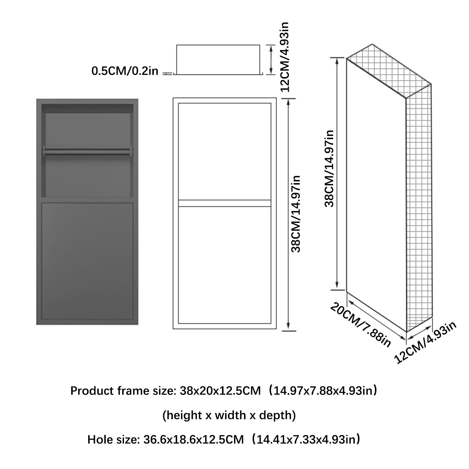 Parete impermeabile per bagno in acciaio inox, elegante soluzione per doccia e WC, per bagno, cucina e camera da letto