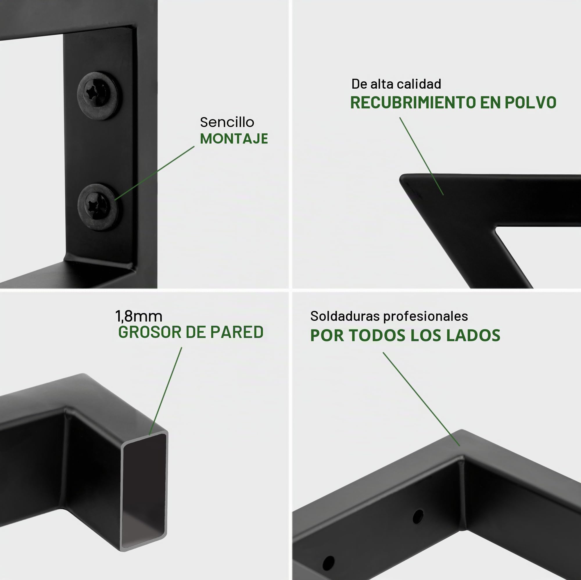 2 soportes de pared para lavabo, soporte para estantería, carga pesada, metal, soporte de pared, toallero, soporte para consola, soporte de esquina, ángulo estable (blanco, 450 mm)