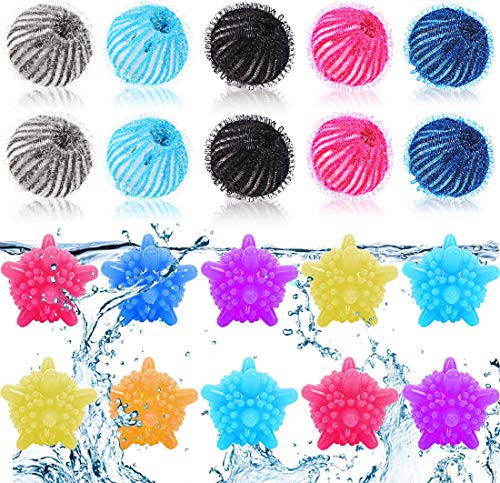 Tierhaarentferner Waschmaschine, 10 Stück Waschkugeln 10 Stück Fusselbälle Waschkugel Flusenentferner Waschkugeln Wiederverwendbare Trocknerkugeln Waschmaschine von Hunden und Katzen (Einfarbig) Cover