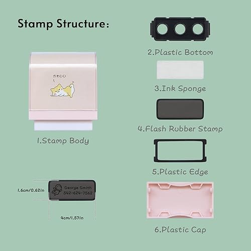 Miniatura 7 de Sello de nombre para ropa de niños, sello de nombre para niños, impermeable y duradero, sello de nombre de ropa para niños, 4 colores y 36 patrones