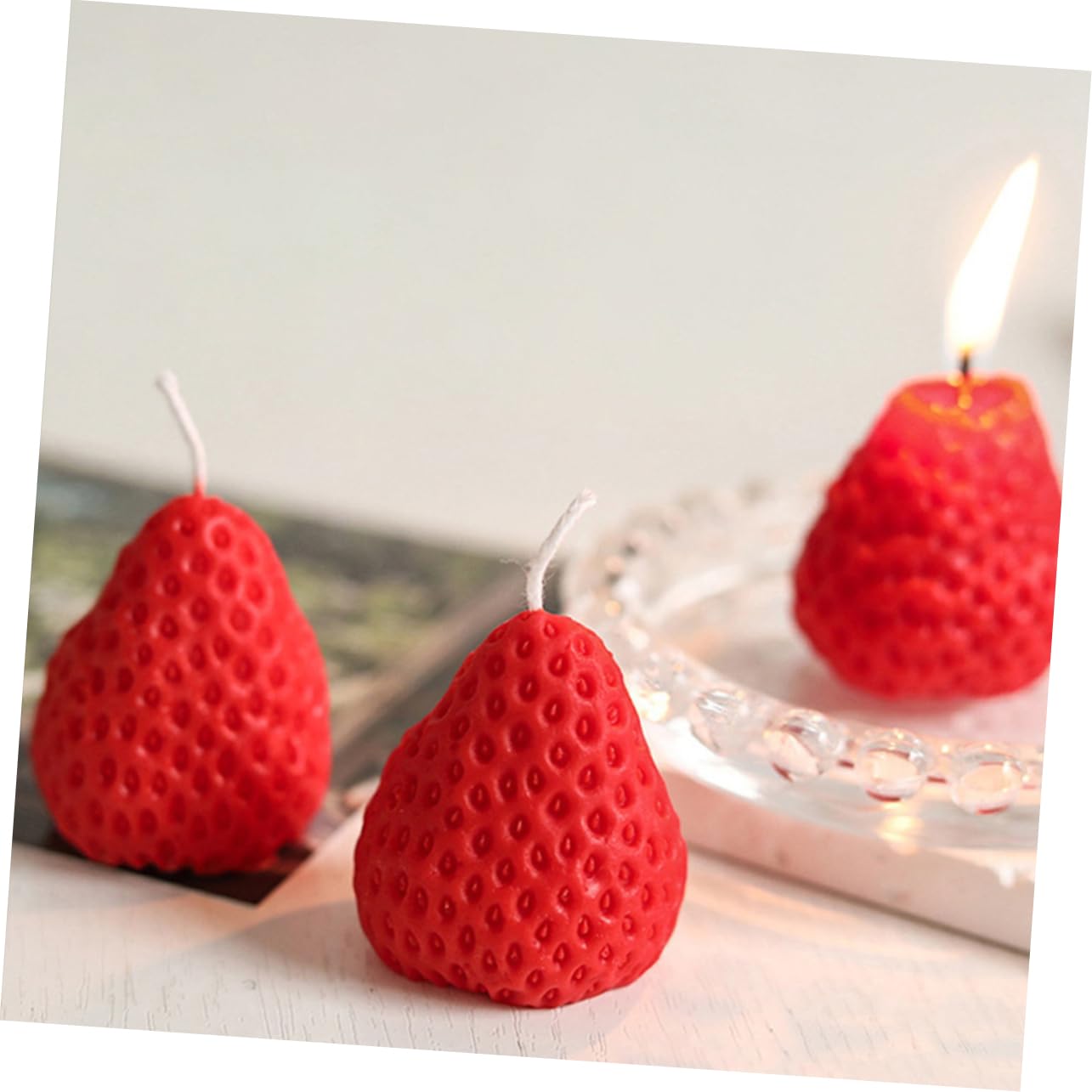 9piezas Vela De Velas Pequeñas Perfumadas Decoración De Alimentos Frutas De Para Hogar Accesorios Para Fiestas De Únicas Decorativa Para Cumpleaños