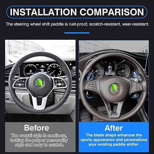 Miniatura 7 de Karltys Extensión de palanca de cambios de volante de fibra de carbono para Mercedes Benz B C GLA GLC GLE S Class Car Steering Wheel Shift Paddle