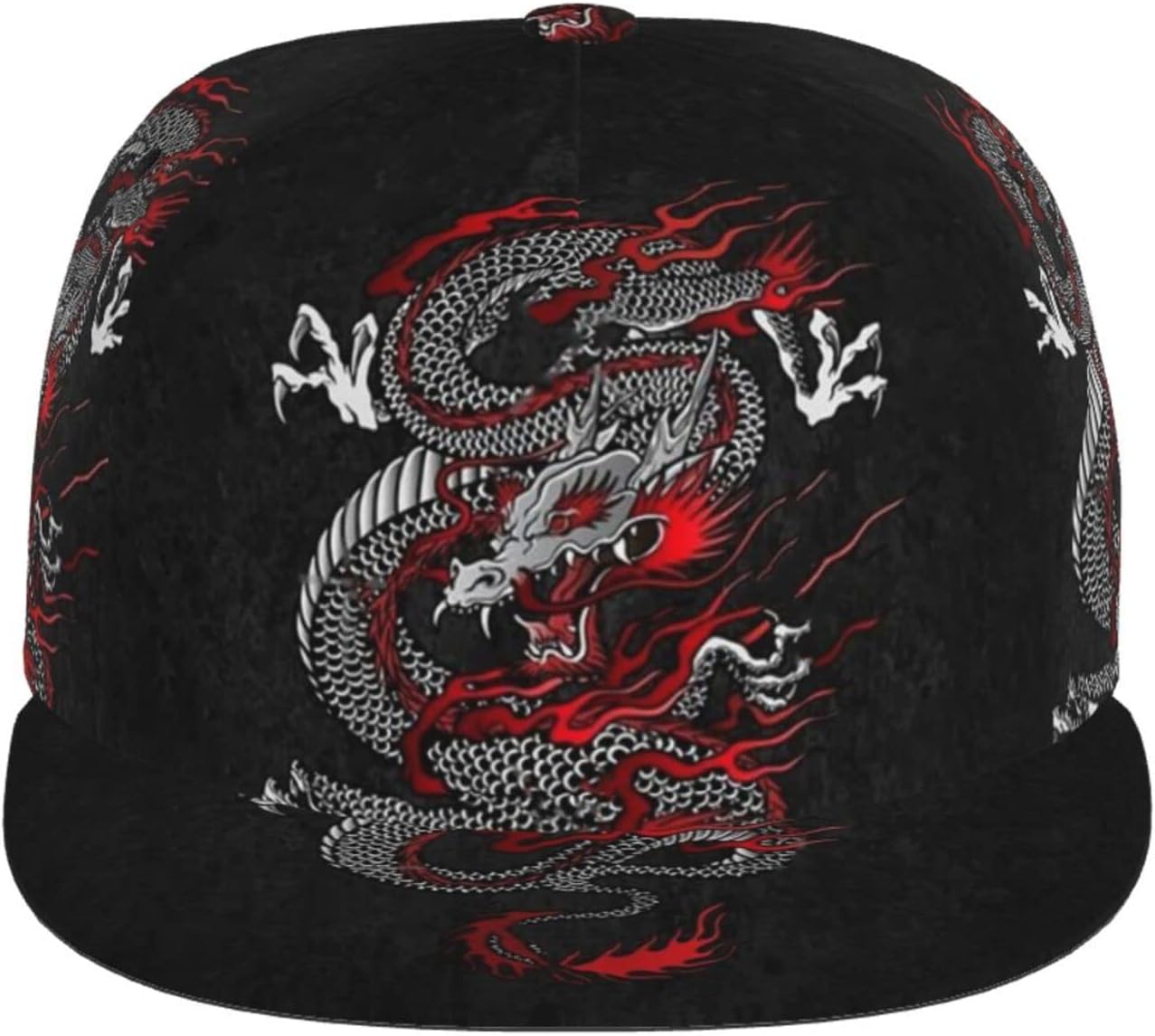 Men Baseball Cap Adjustable Cap Flat Brim Summer Fashion Hat Dragon Cap for Women Men - Image 2