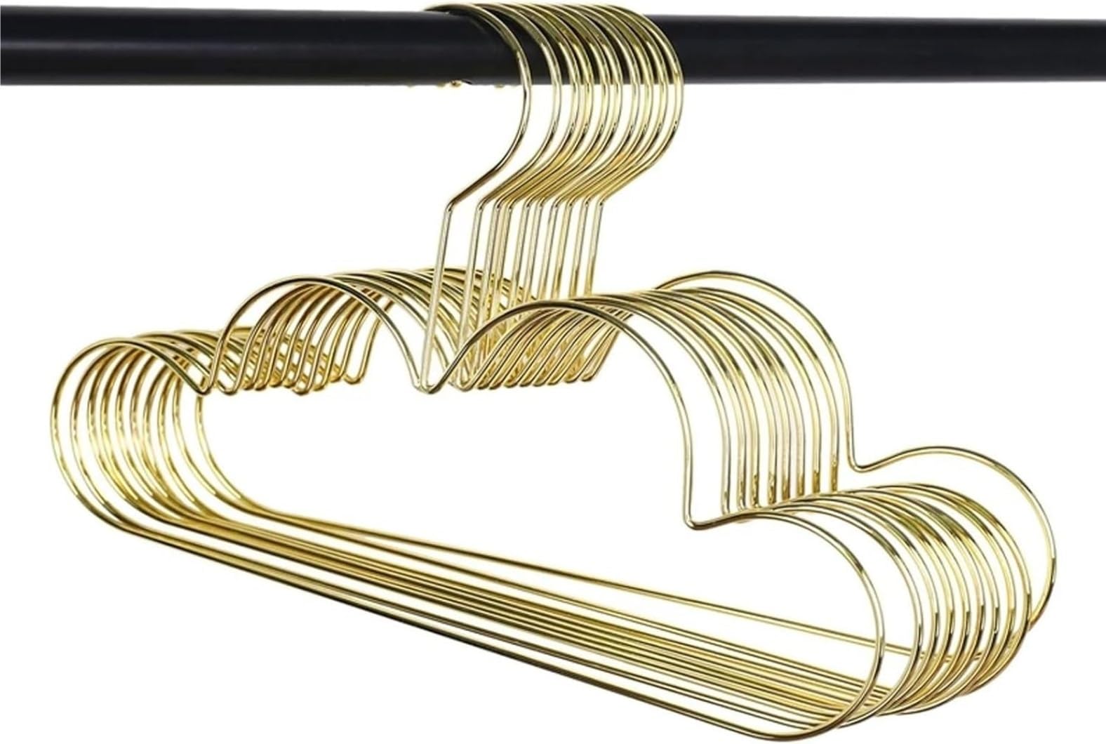 Perchas Percha De Ropa De Metal Antideslizante Perchero con Forma De Nube Dorada Perchero Organizador De Almacenamiento De Ropa para Sudadera(10pcs)