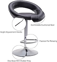 Vista 8 de YJCfurniture Set of 2 Bar Stools Breakfast Dining Stools for Kitchen Island Counter Bar Stools Armchair Leatherette Bar Chairs Height Adjustable and