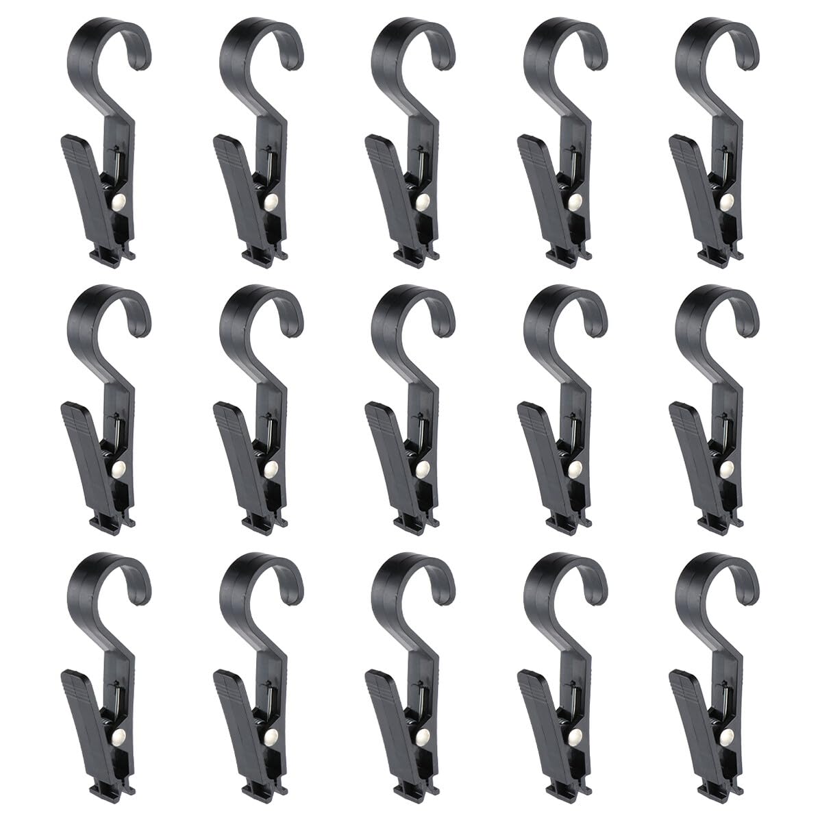 Clips à échantillons de cuir et tissu pinces à crochet noires ABS 15x