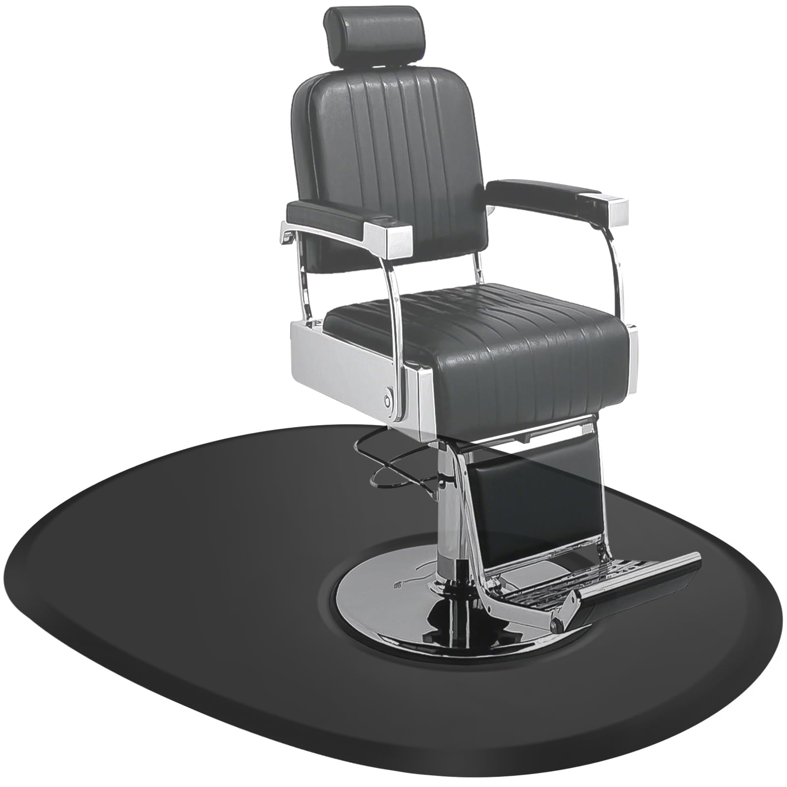 Kalolary 4 x 5 Pieds Anti-Fatigue Tapis Chaise Salon Coiffure (Ovale)
