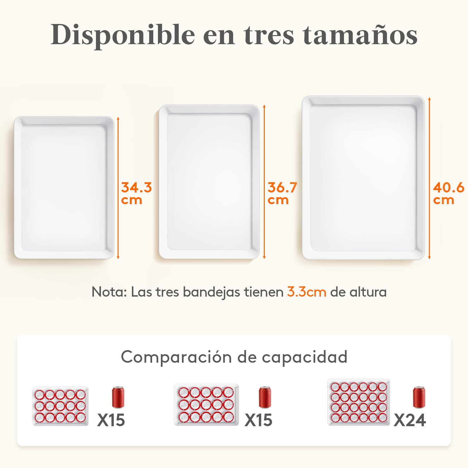 Lifewit Bandejas para Servir Comida, Bandeja Rectangular Decorativas para Cocina, Tabuleiro Plastico Reutilizable Sin BPA, para Fiestas, Baño, Mesa Dulce Accesorios, Blancos, 34,3 x 24 cm,Paquete de 8