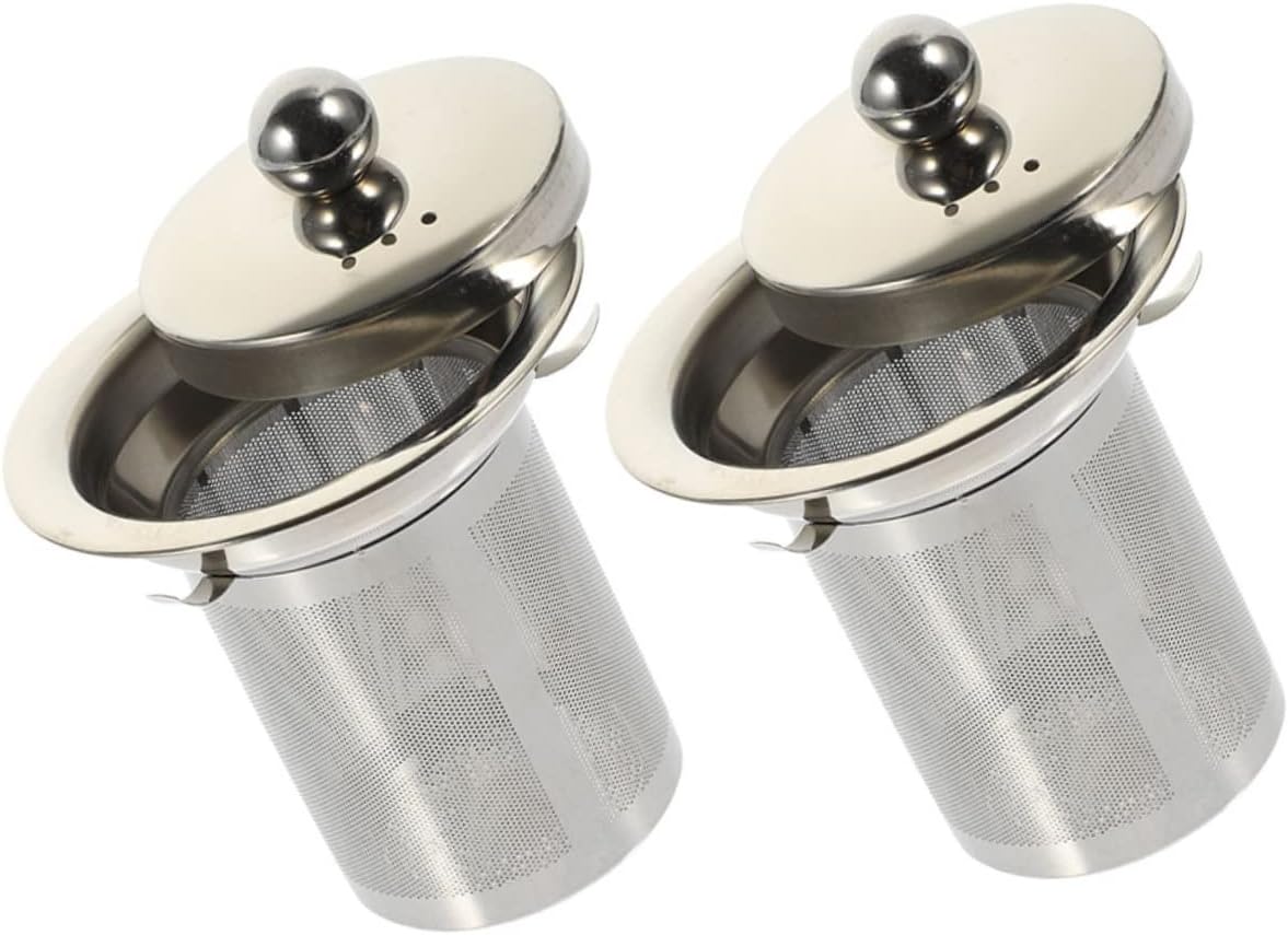 2Pcs Stainless Steel Tea Strainer for Loose Tea, Fine Mesh Filter
