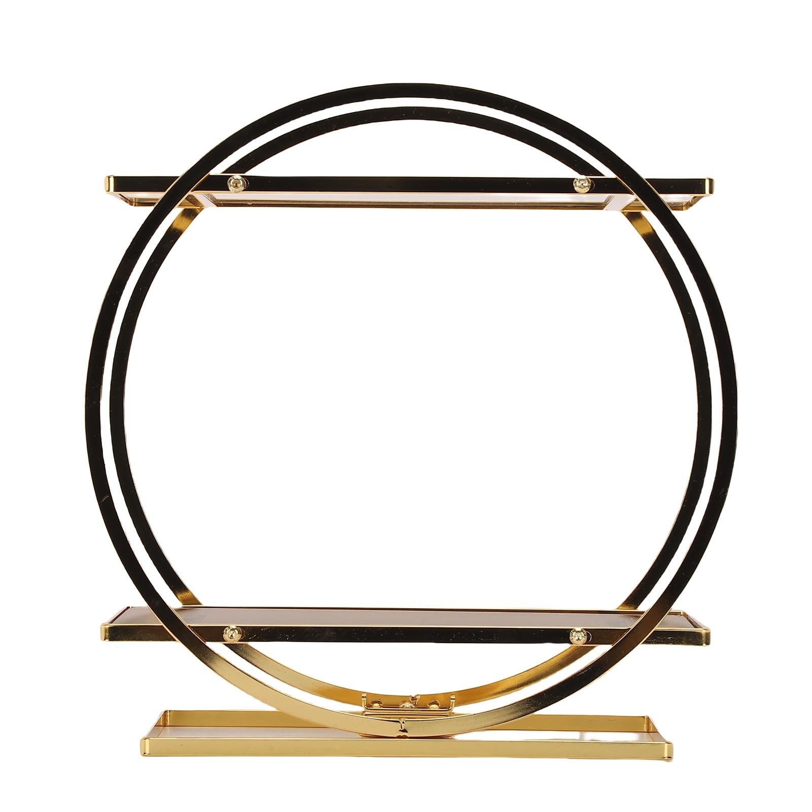 Parfüm-Organizer für die Kommode, 2-stöckiger Make-up-Organizer aus Goldenem Acryl mit Abgerundeten Kanten, Badezimmer-Theken-Organizer für Schlafzimmer, Kommode, Kosmetika und Pinsel