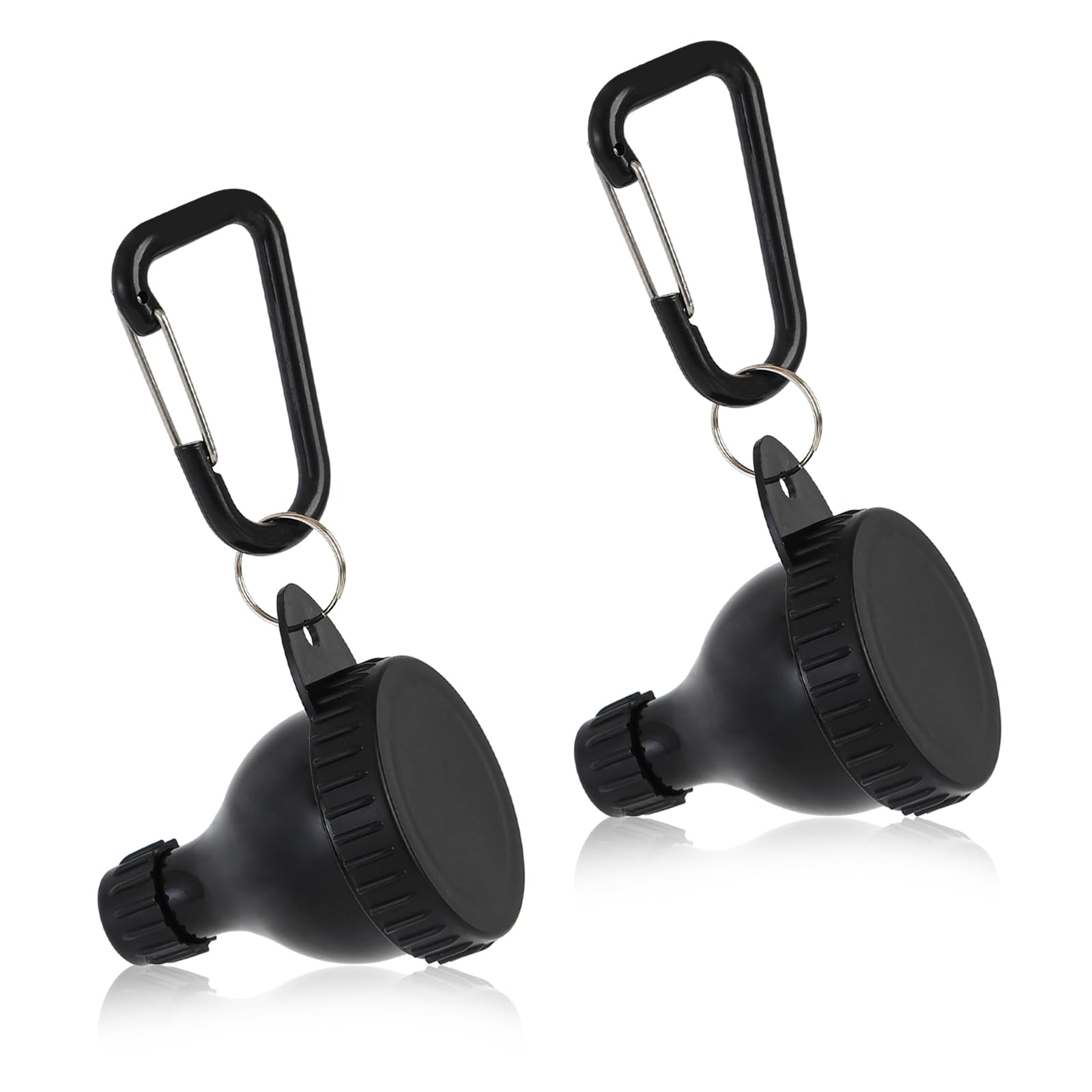 OUMASK 2 Pcs Protein Powder Container, Protein Powder Travel Container, Protein Powder Container to Go, Pre Workout/Gym Supplemen Keychain (Black, 50ml)